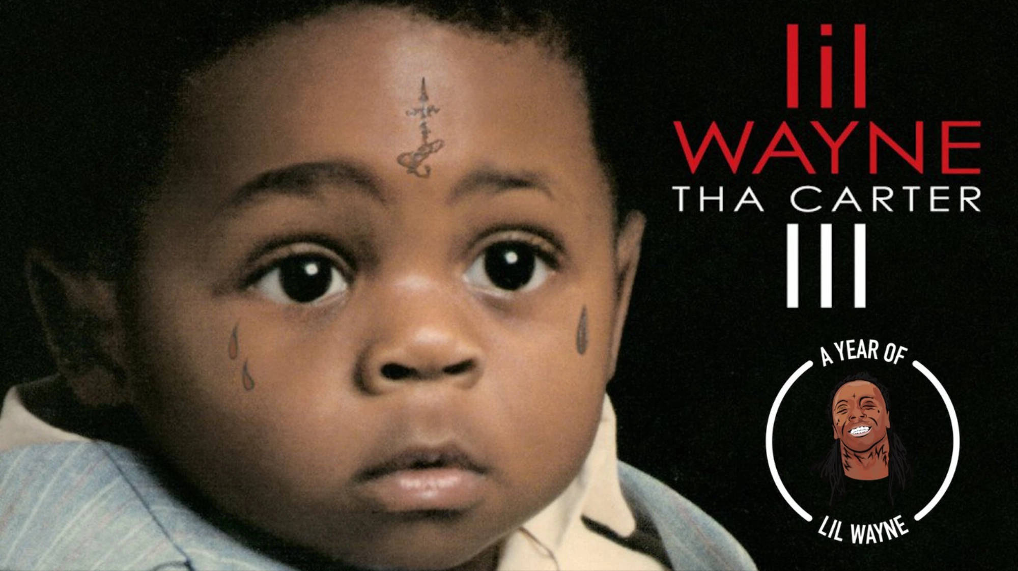 Lil Wayne, tattooed cross, black background, Full HD Desktop Wallpaper