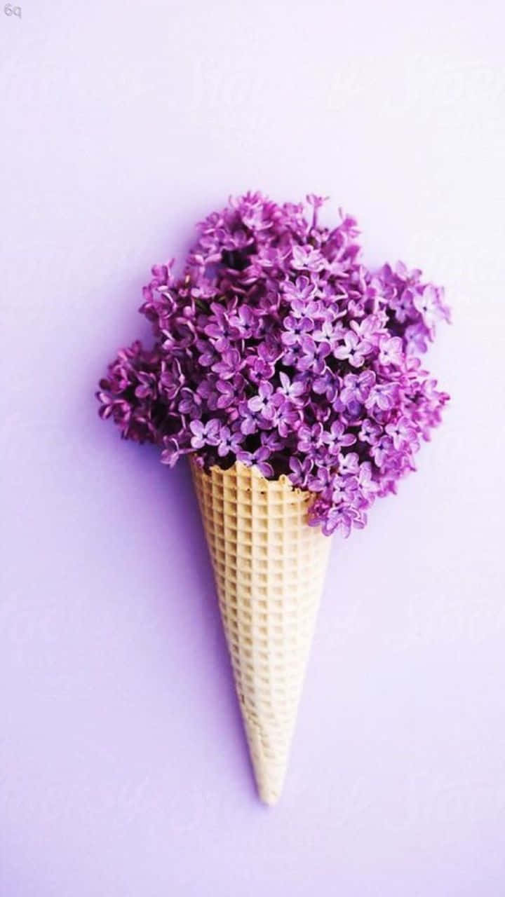 lavender purple, lilac flowers, waffle cone, HD Phone Wallpaper
