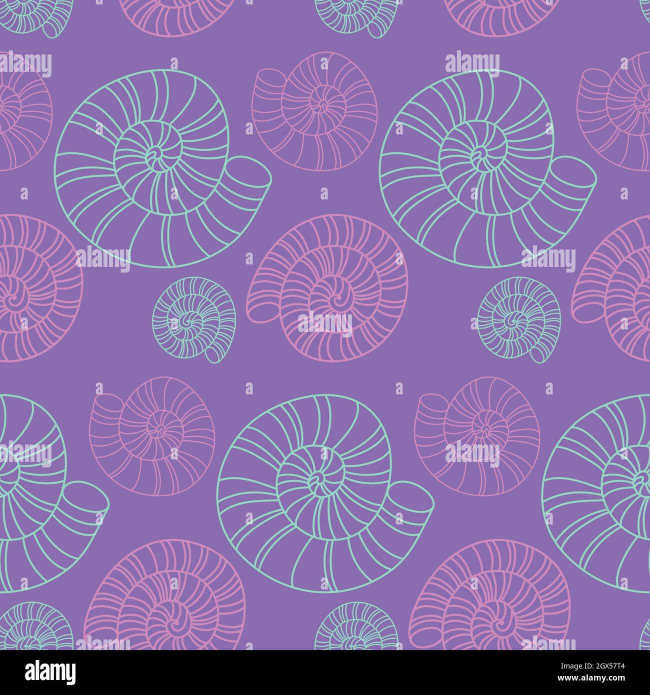 lilac color, ammonite shells, pastel pink, HD Phone Wallpaper