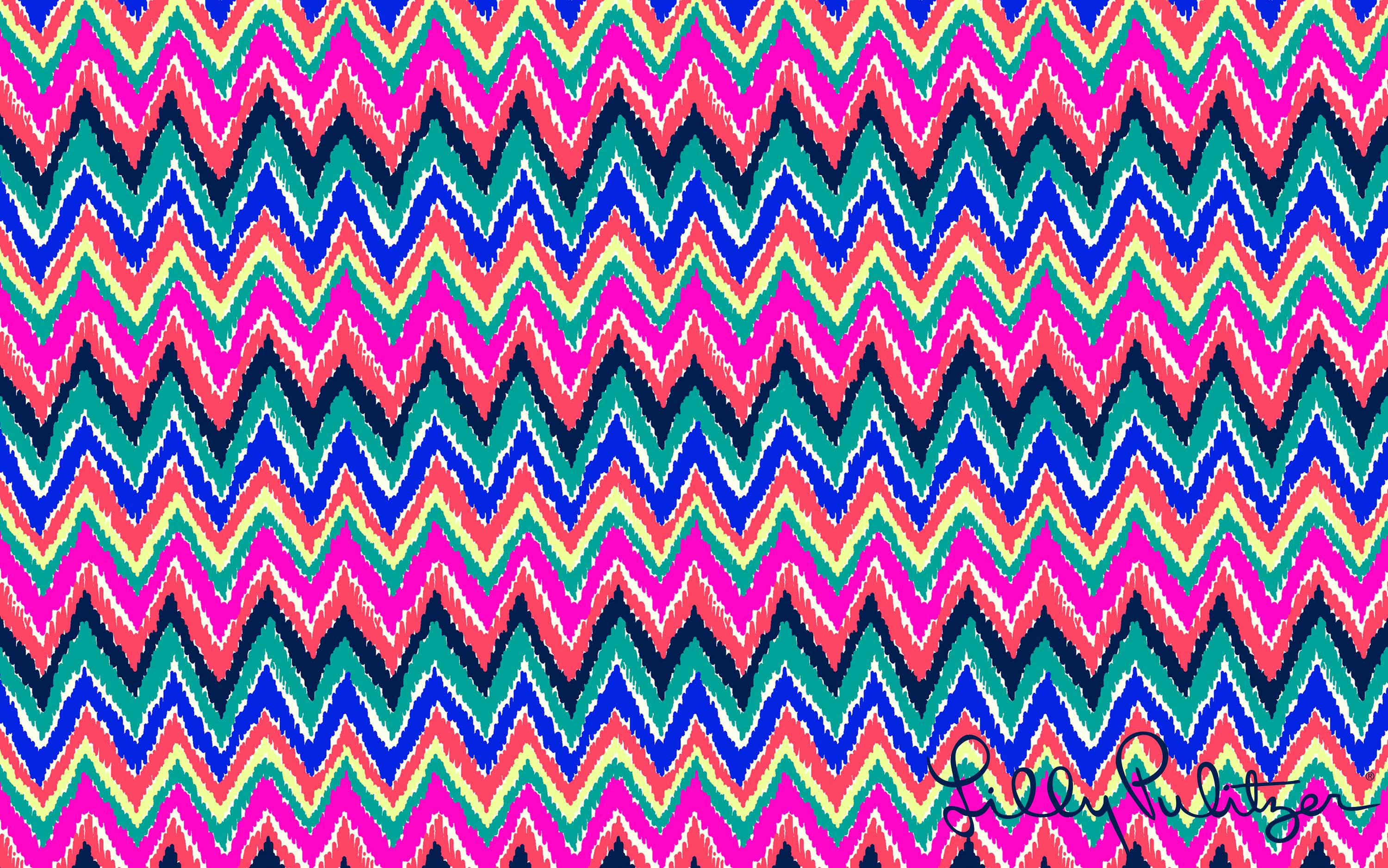Colorful Zig Zag, Lilly Pulitzer, pink, 2K Desktop Wallpaper
