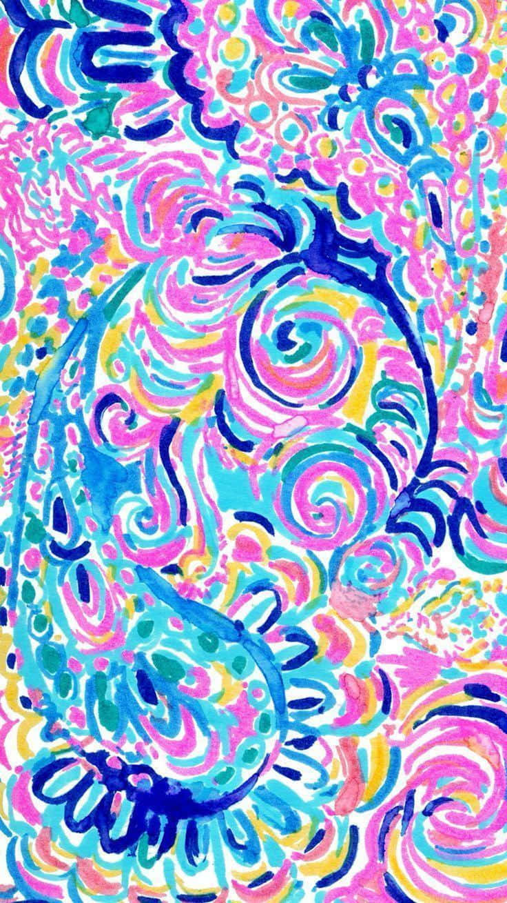 Lilly Pulitzer, iphone, paisley patterns, HD Phone Wallpaper
