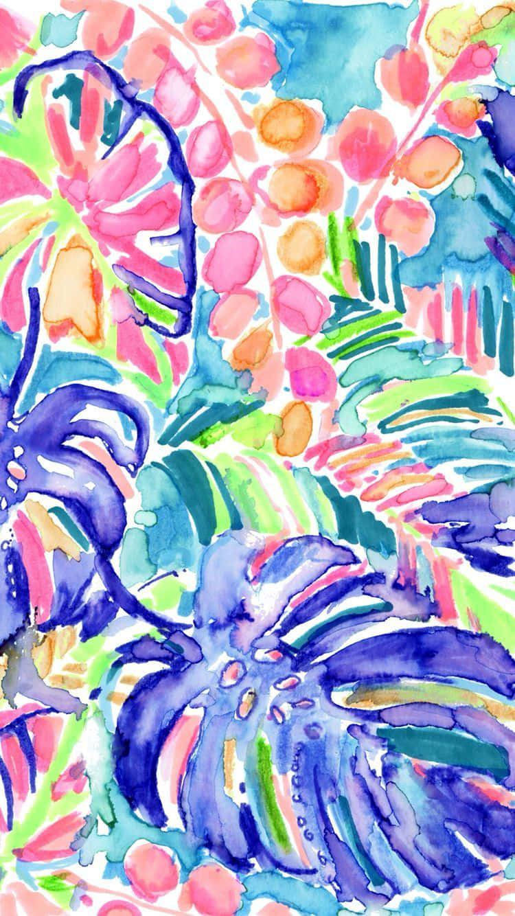 Lilly Pulitzer, iPhone, floral pattern, HD Phone Wallpaper