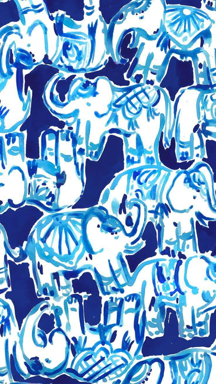 Lilly Pulitzer iPhone, vibrant blue, white, HD Phone Wallpaper