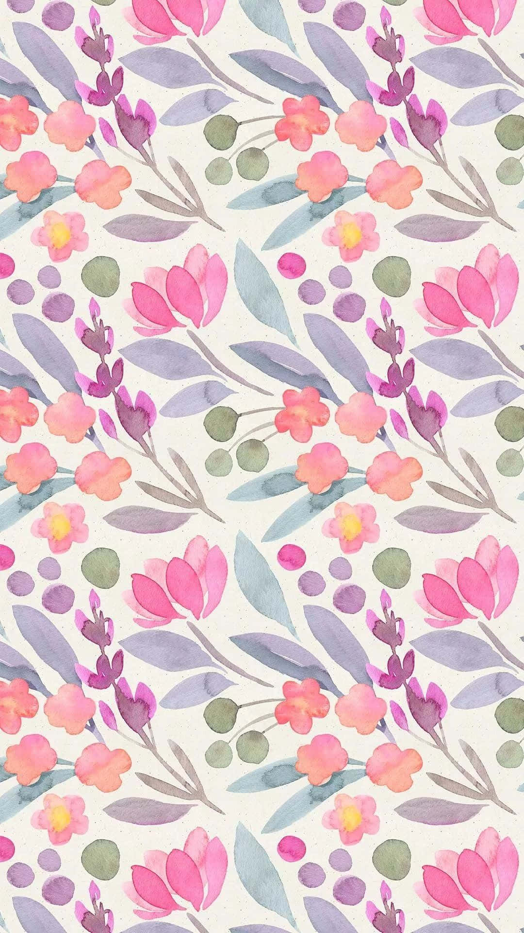 Lilly Pulitzer iPhone, pastel flowers, pink, Full HD Phone Wallpaper