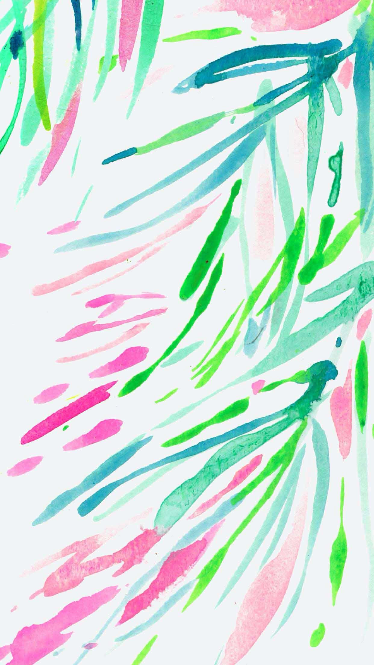Lilly Pulitzer iPhone, green, pink, Full HD Phone Wallpaper