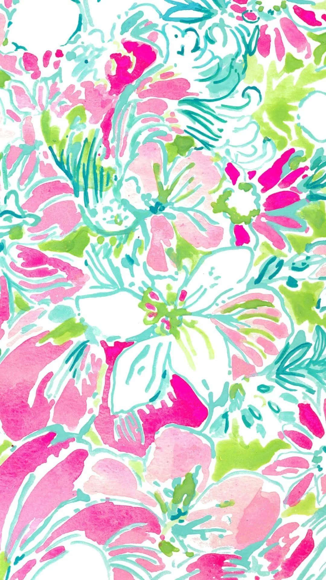 Lilly Pulitzer iPhone, pink, green, Full HD Phone Wallpaper