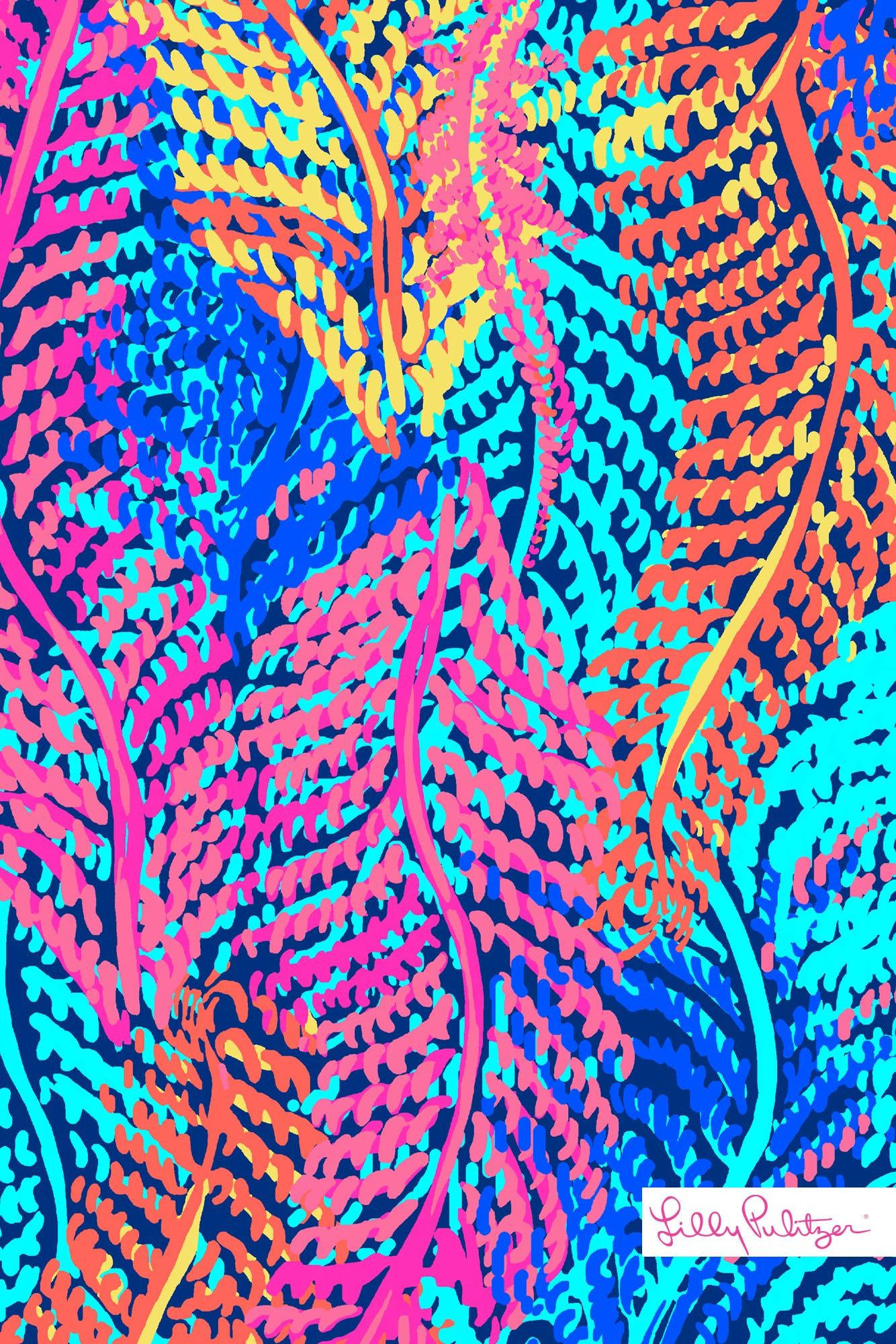 Lilly Pulitzer, neon digital print, electric pink, Full HD Phone Wallpaper