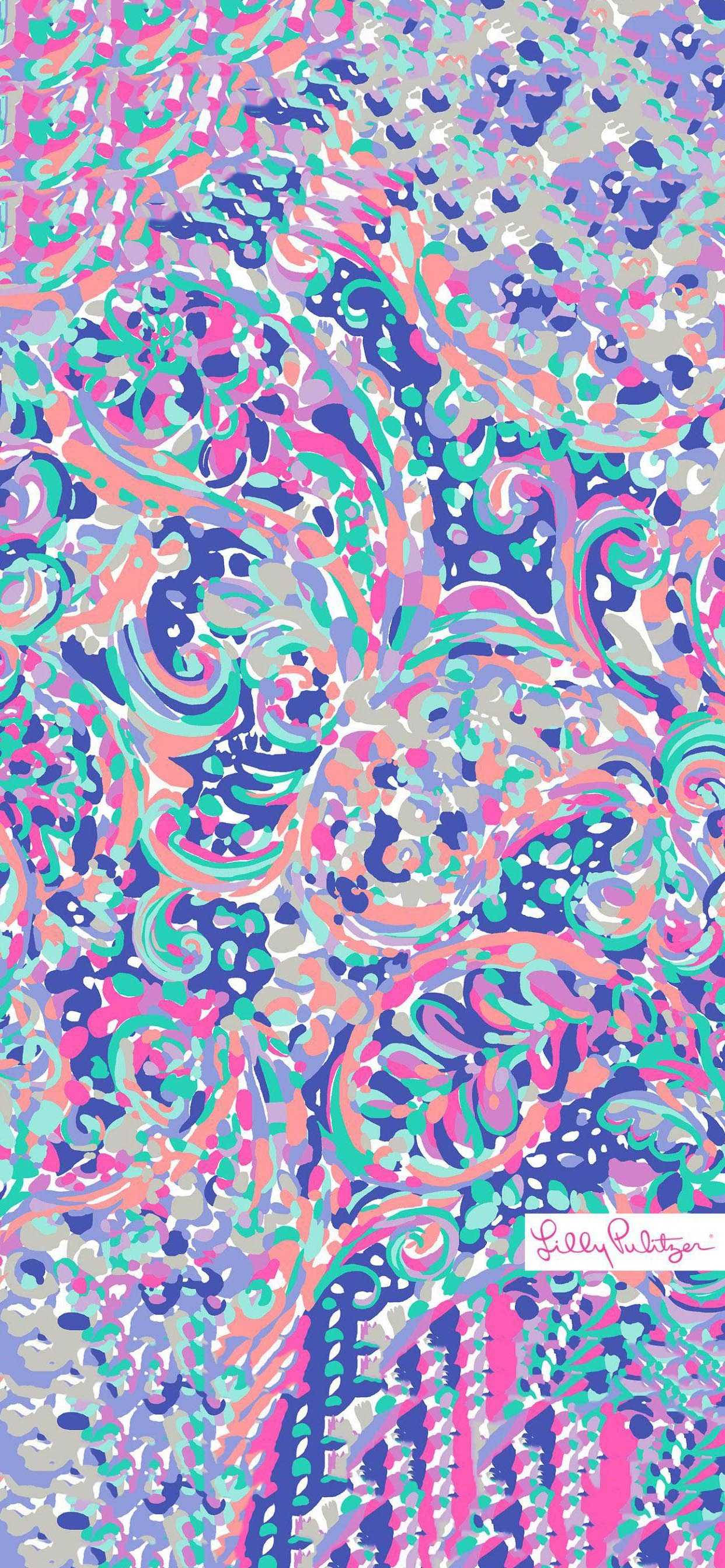 Lilly Pulitzer, purple abstract art, paisley pattern, 2K Phone Wallpaper