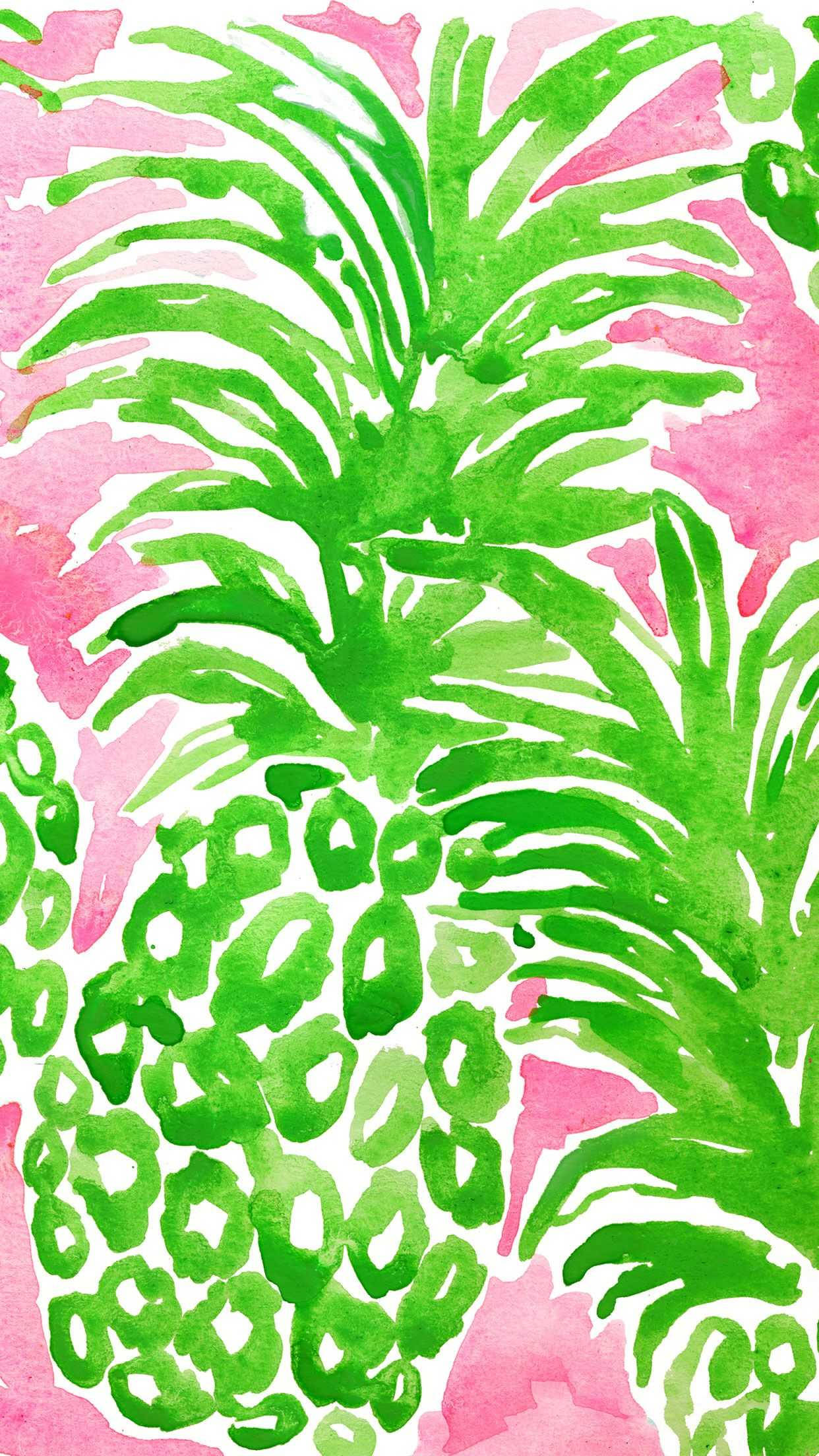 Lilly Pulitzer, pineapple, watercolor, Full HD Phone Wallpaper