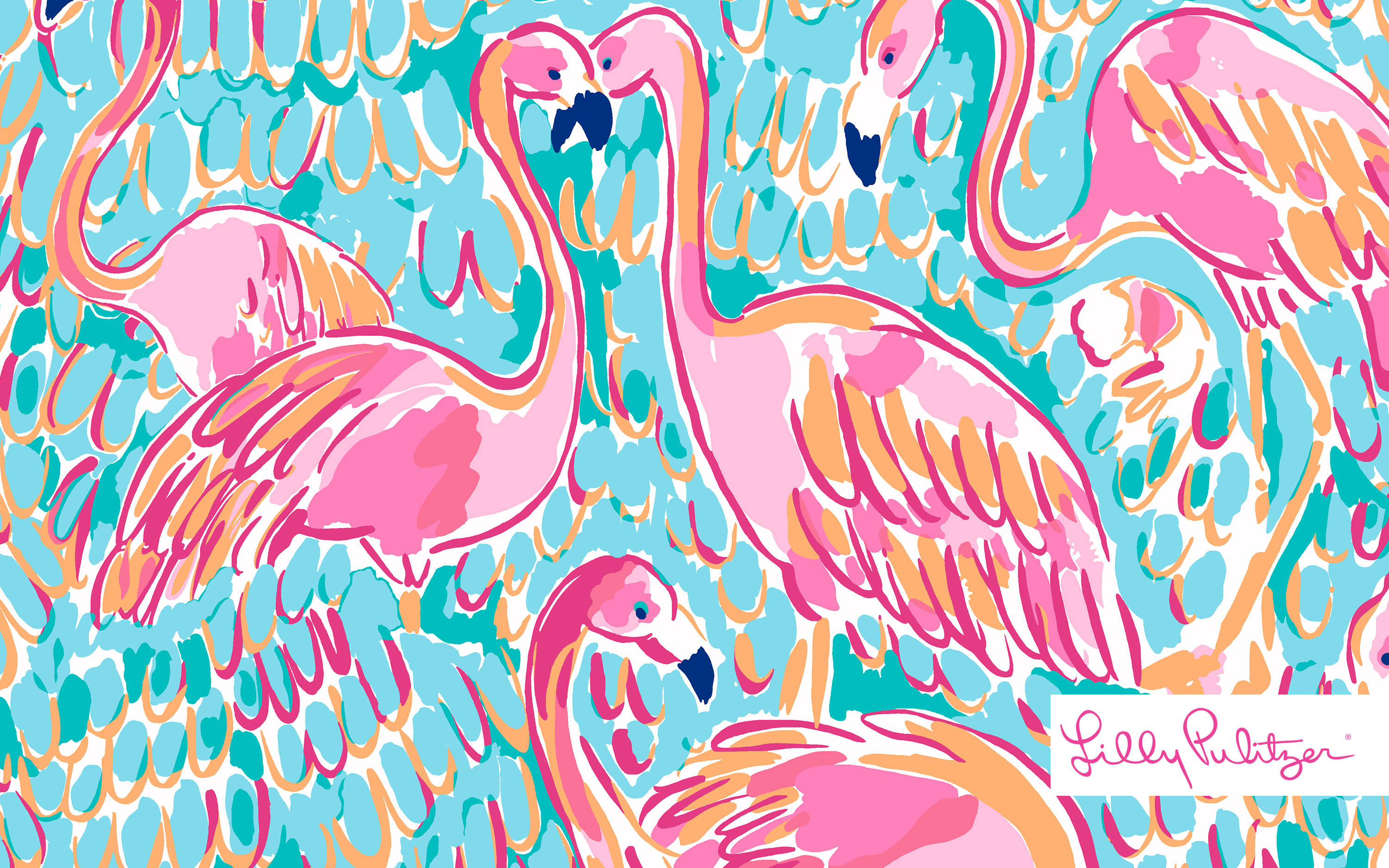 Lilly Pulitzer, flamingo, vibrant pink, 2K Desktop Wallpaper