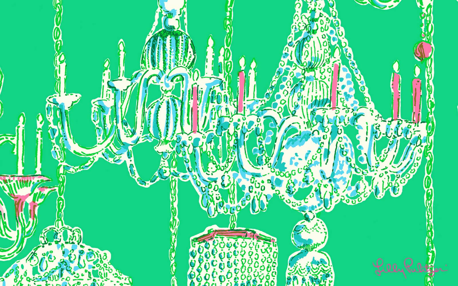 Green Chandeliers, Lilly Pulitzer, vibrant green, HD Desktop Wallpaper