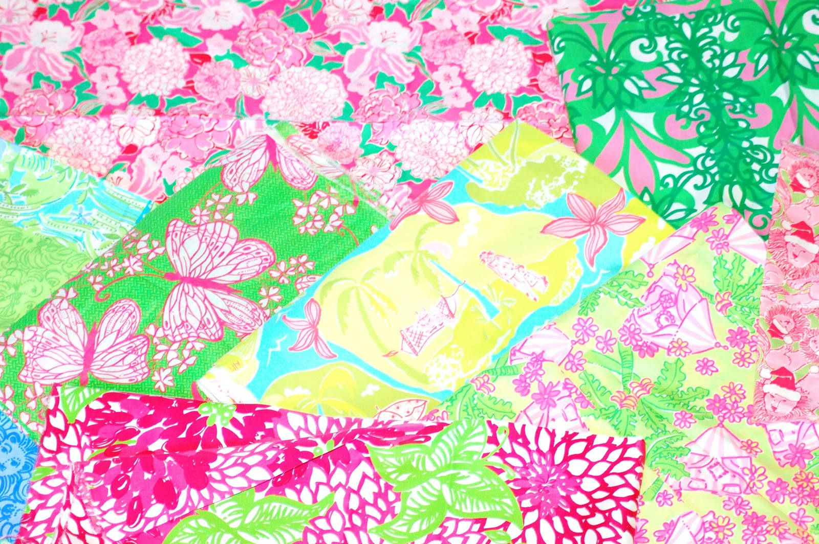 Lilly Pulitzer, floral, butterfly printed fabrics, HD Desktop Wallpaper