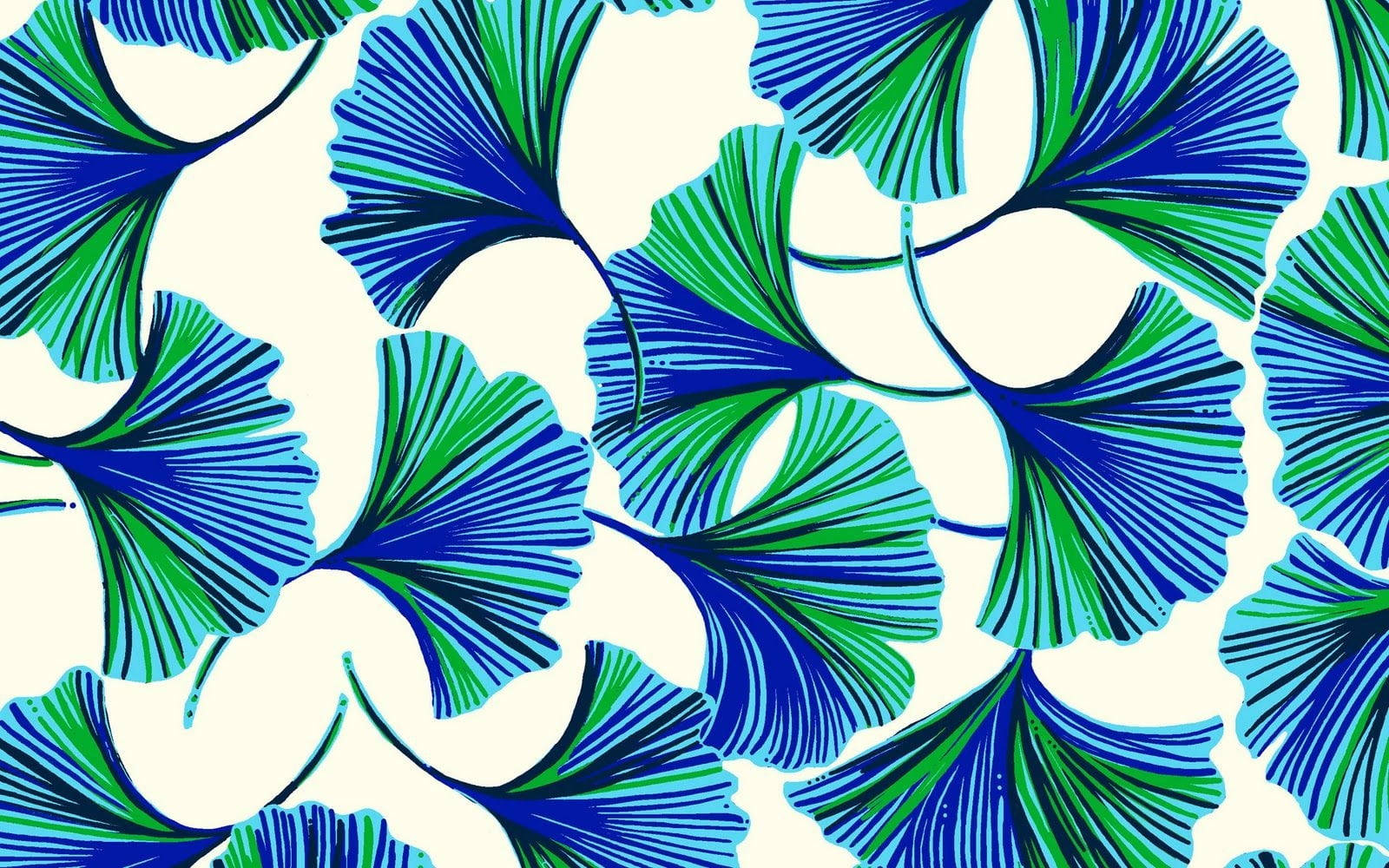 Lilly Pulitzer, desktop leaves, ginkgo leaves, HD Desktop Wallpaper