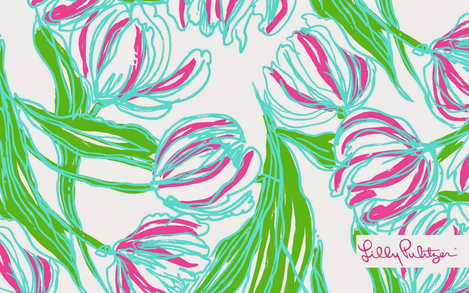 Tulips, Lilly Pulitzer, pink, HD Desktop Wallpaper
