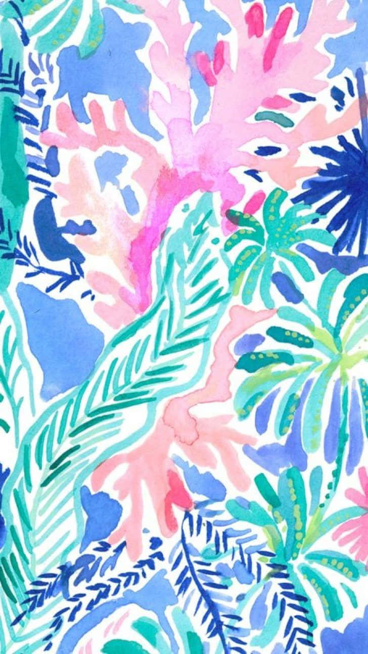 Lilly Pulitzer, iPhone, tropical leaves, HD Phone Wallpaper