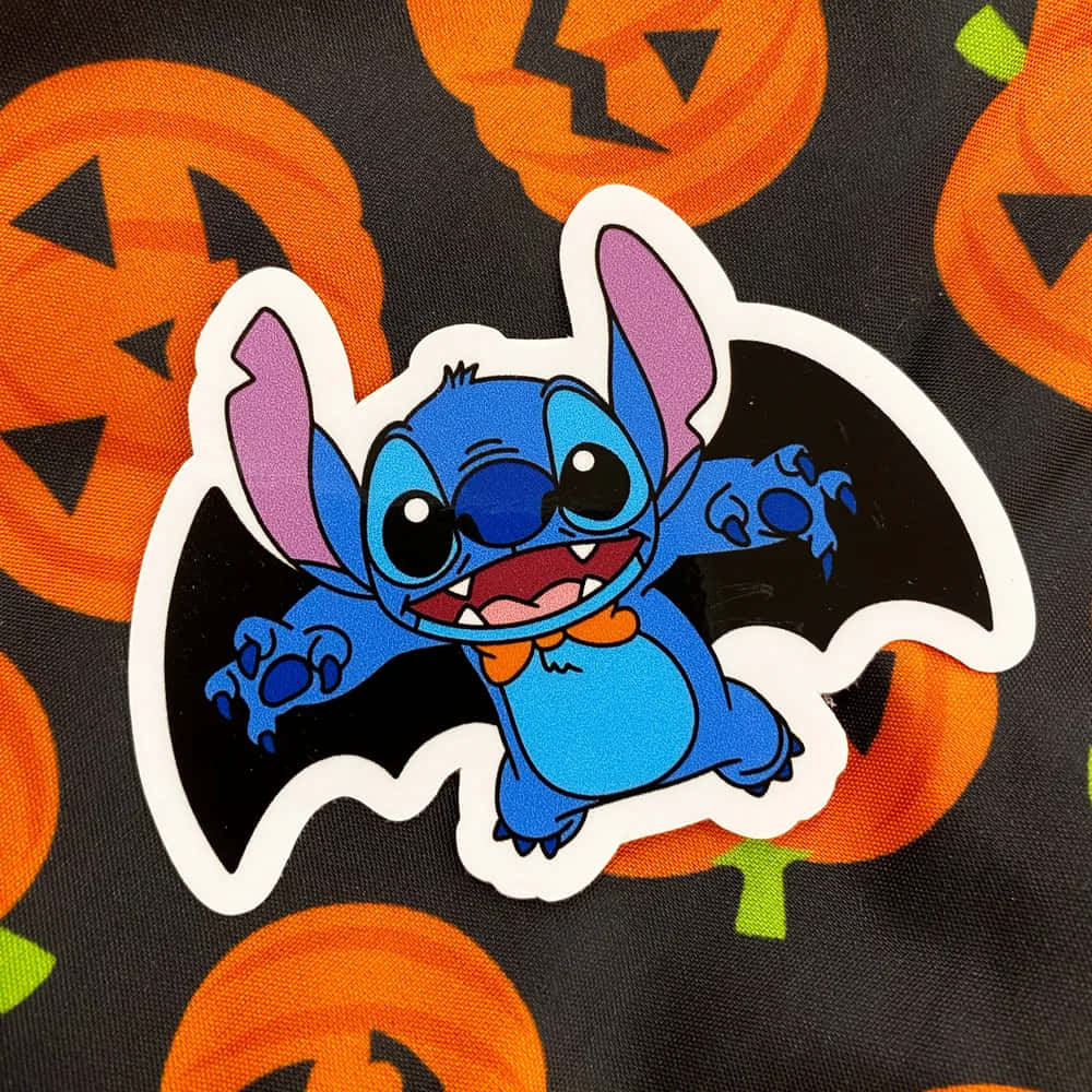 Lilo and Stitch, blue alien, bat wings, SD Desktop Wallpaper