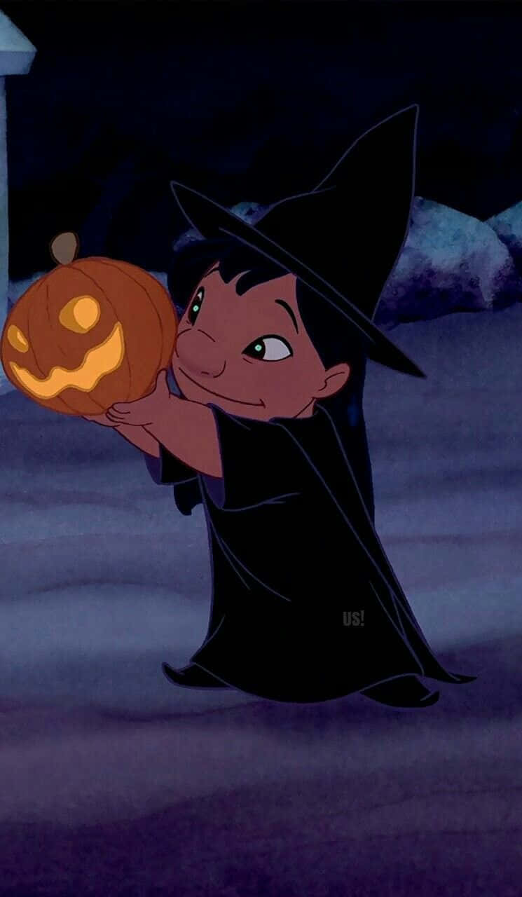 Lilo and Stitch, Halloween, black hat, HD Phone Wallpaper