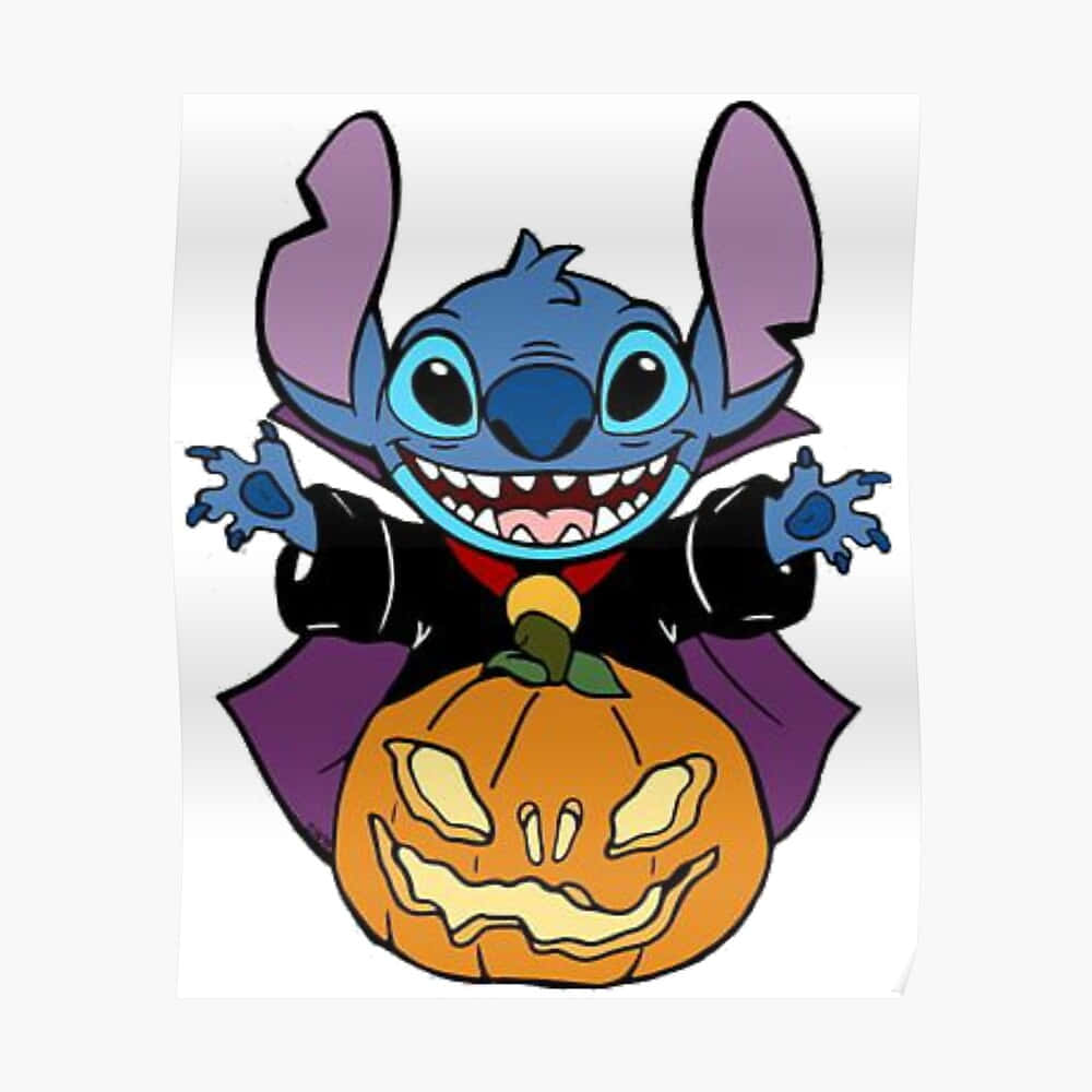 Lilo And Stitch Halloween, Stitch, purple vampire cape, SD Desktop Wallpaper