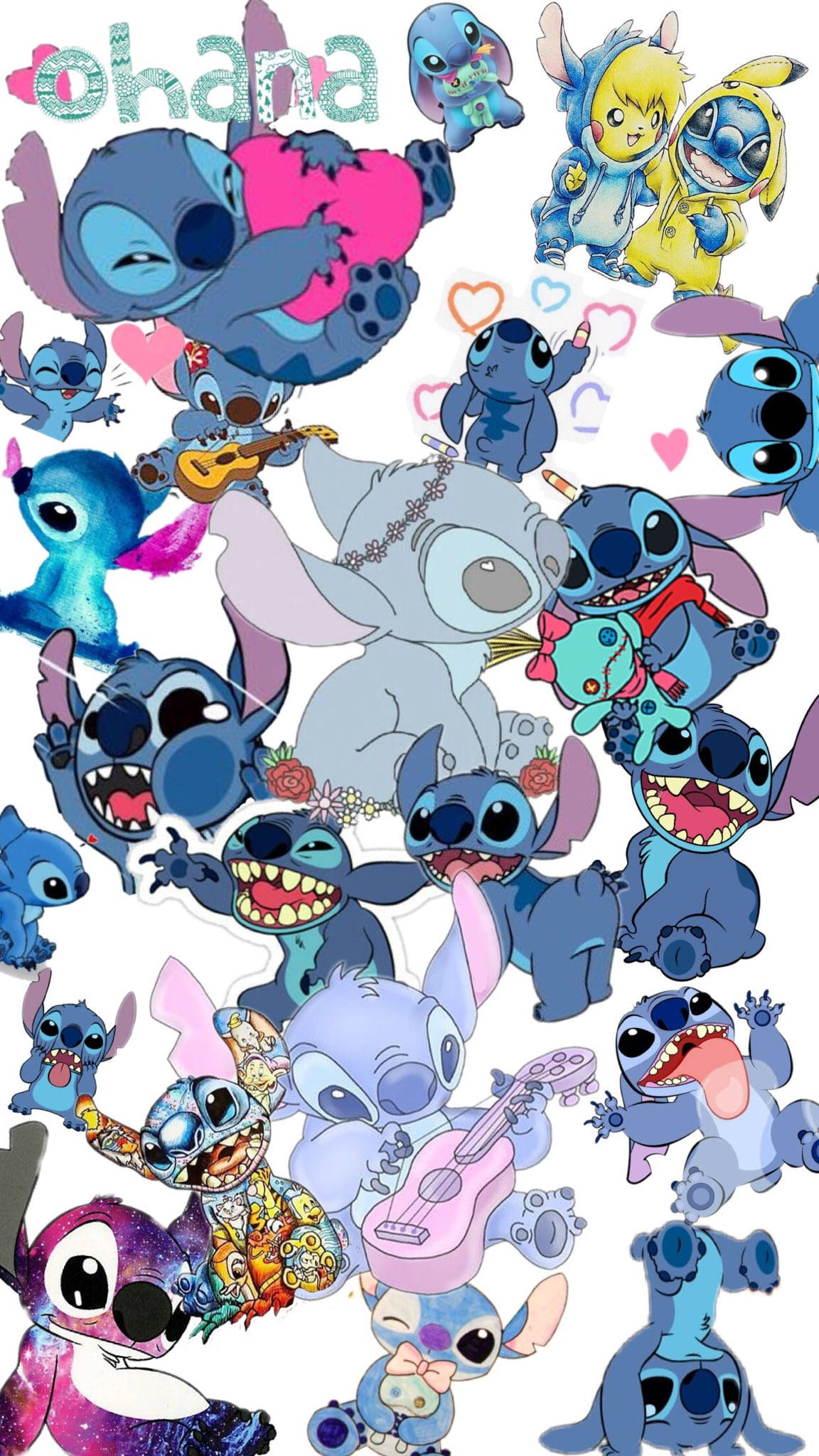 Lilo And Stitch, iPhone, collage, Full HD Phone Wallpaper