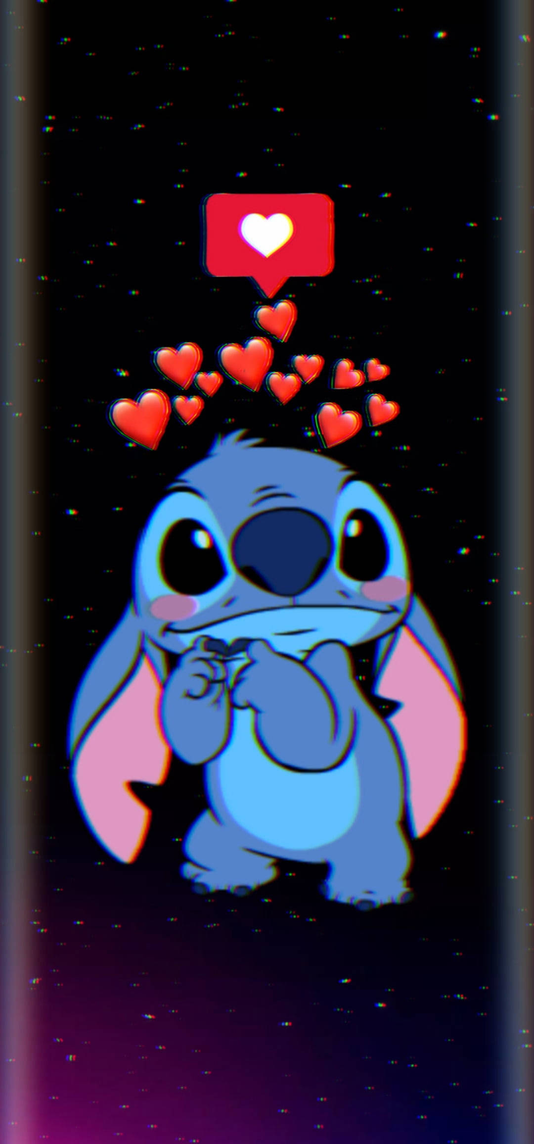 Lilo And Stitch, iPhone, red hearts, Full HD Phone Wallpaper