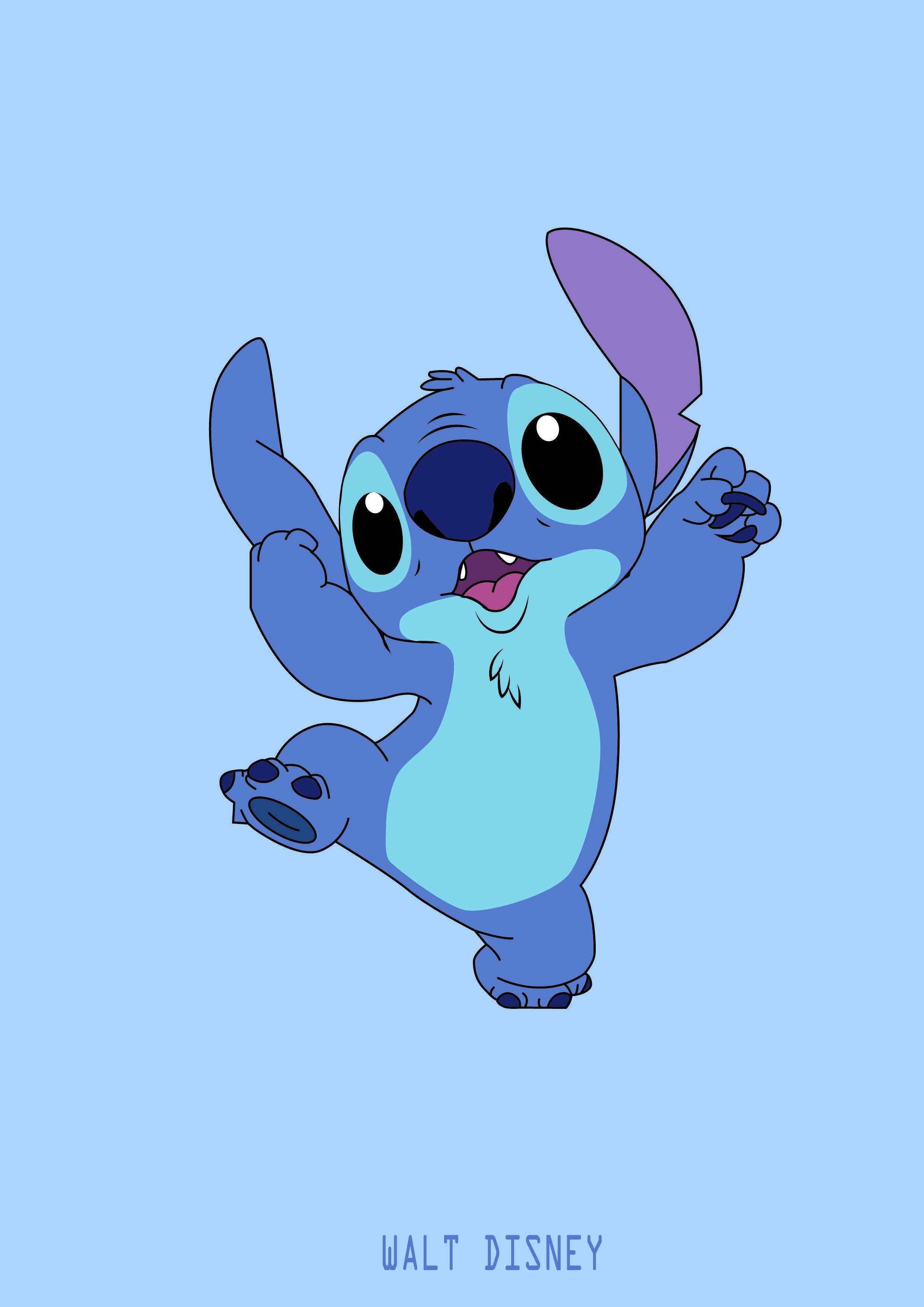 Lilo And Stitch, light blue, blue alien character, 2K Phone Wallpaper