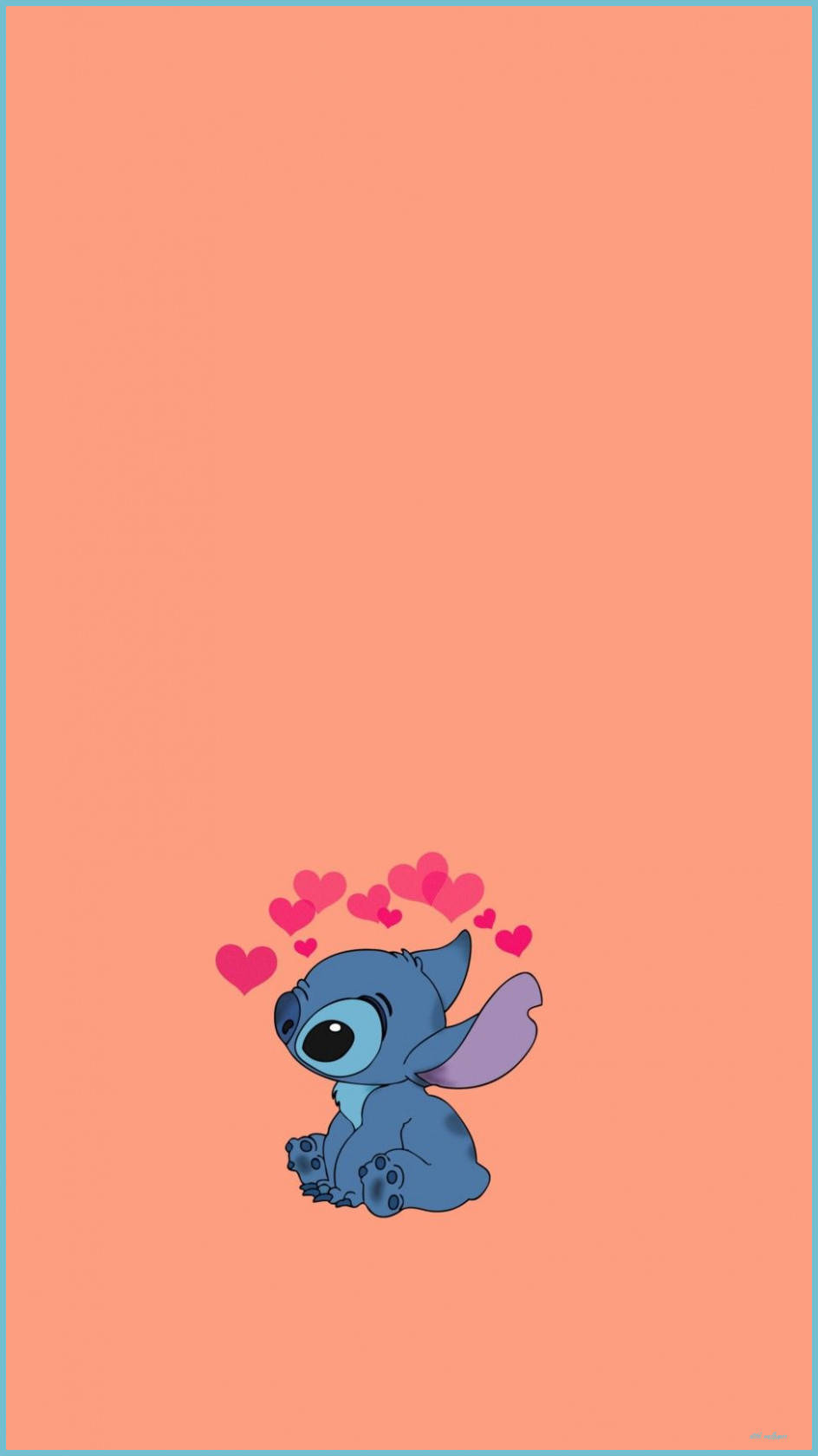 Lilo And Stitch, iPhone, peach orange, HD Phone Wallpaper