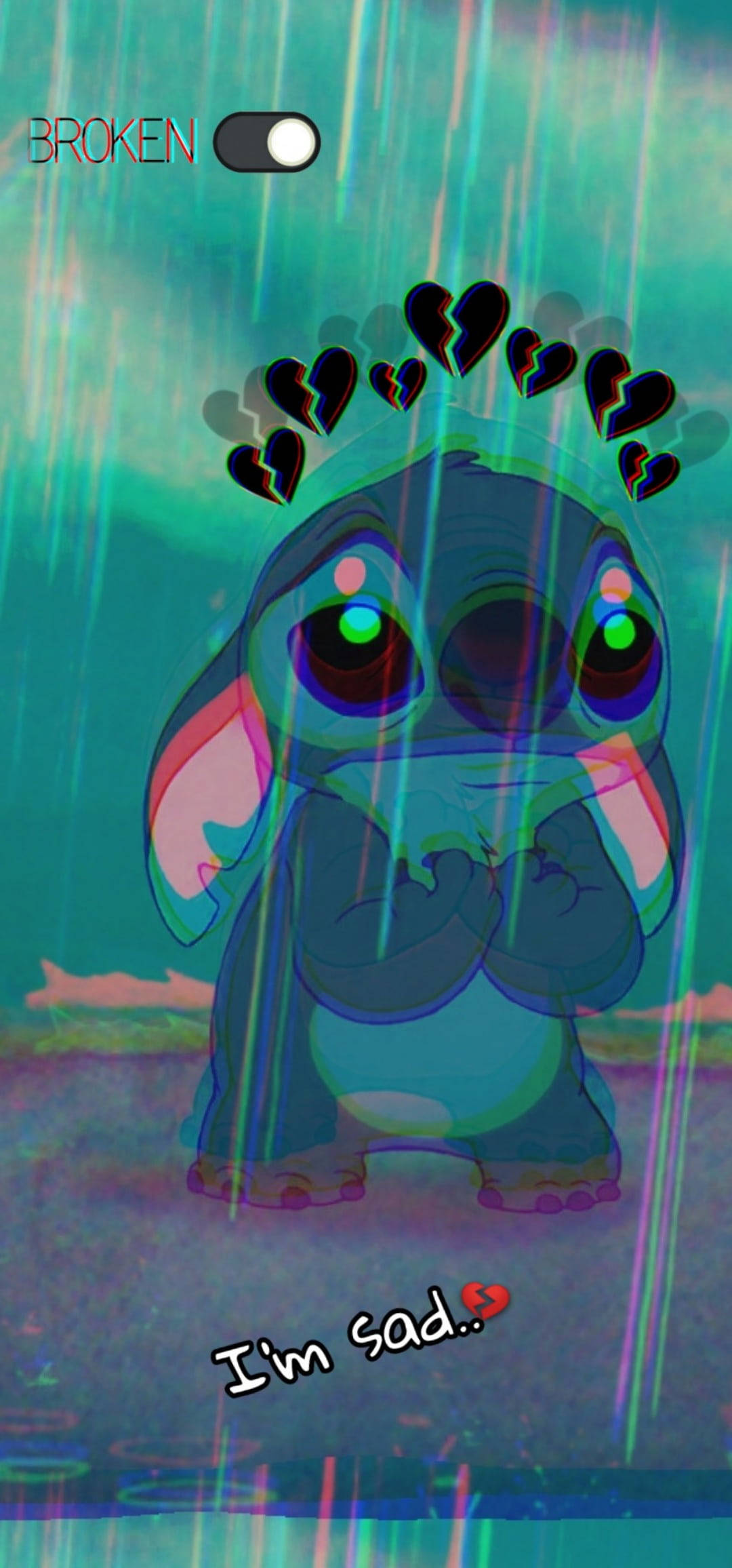 Lilo And Stitch, blue alien, glowing eyes, Full HD Phone Wallpaper