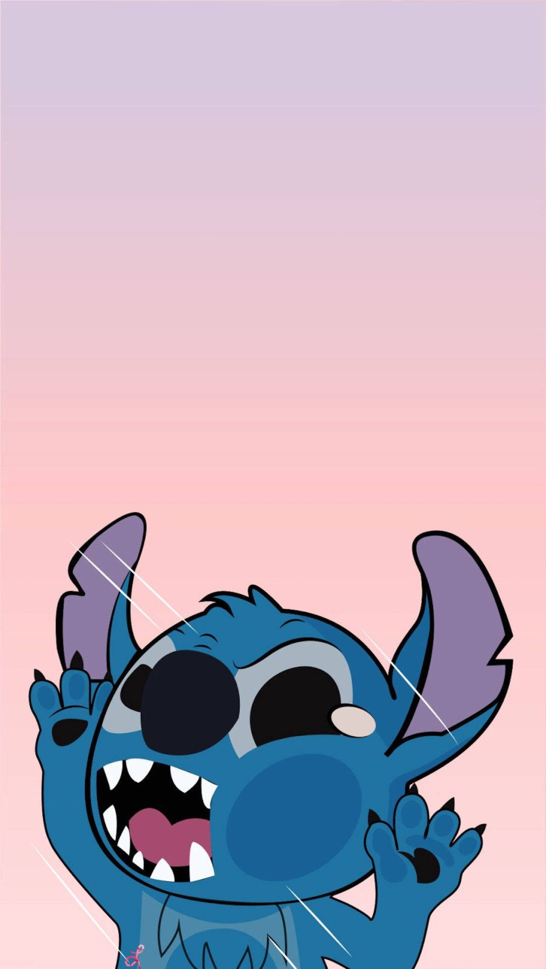 Lilo And Stitch, blue cartoon alien, big eyes, Full HD Phone Wallpaper