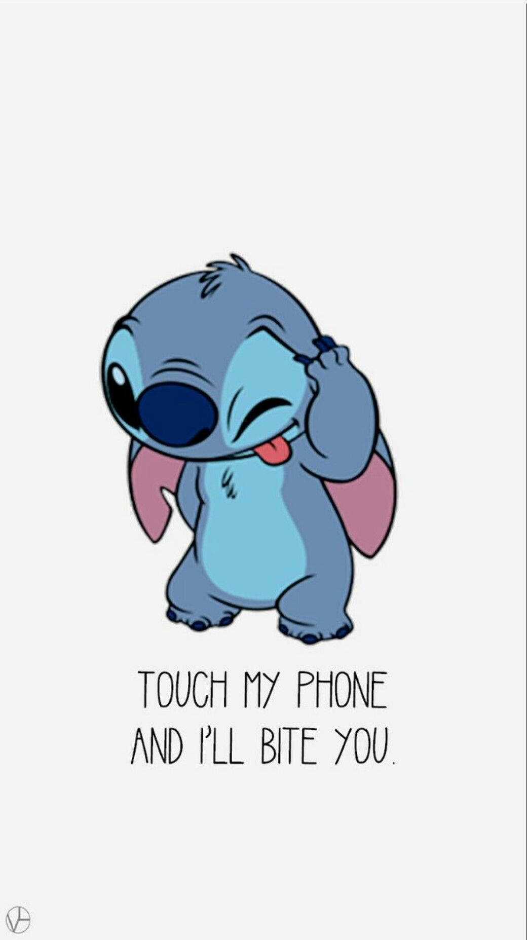 Lilo And Stitch, blue cartoon alien, iPhone Bite, HD Phone Wallpaper