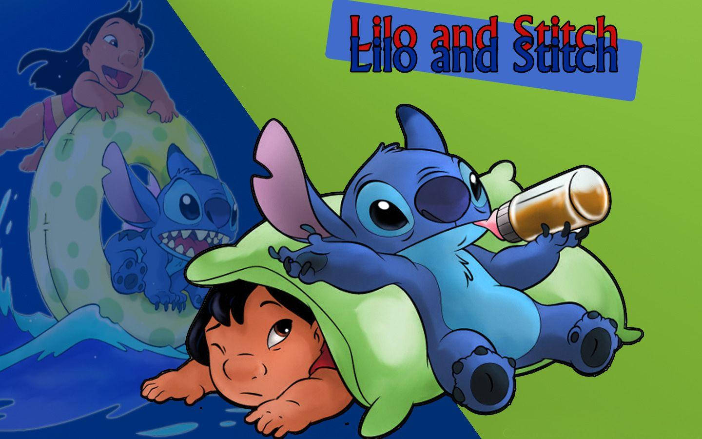 Lilo, Stitch, beach, HD Desktop Wallpaper
