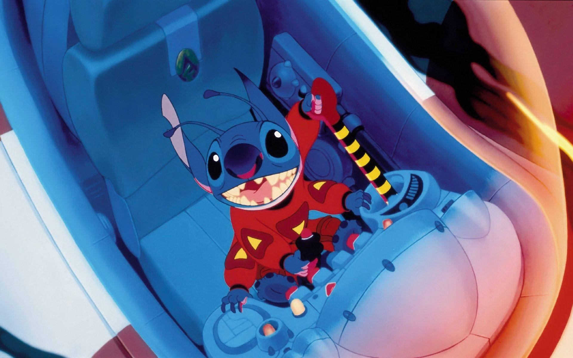Lilo Stitch, Stitch, red suit, Full HD Desktop Wallpaper