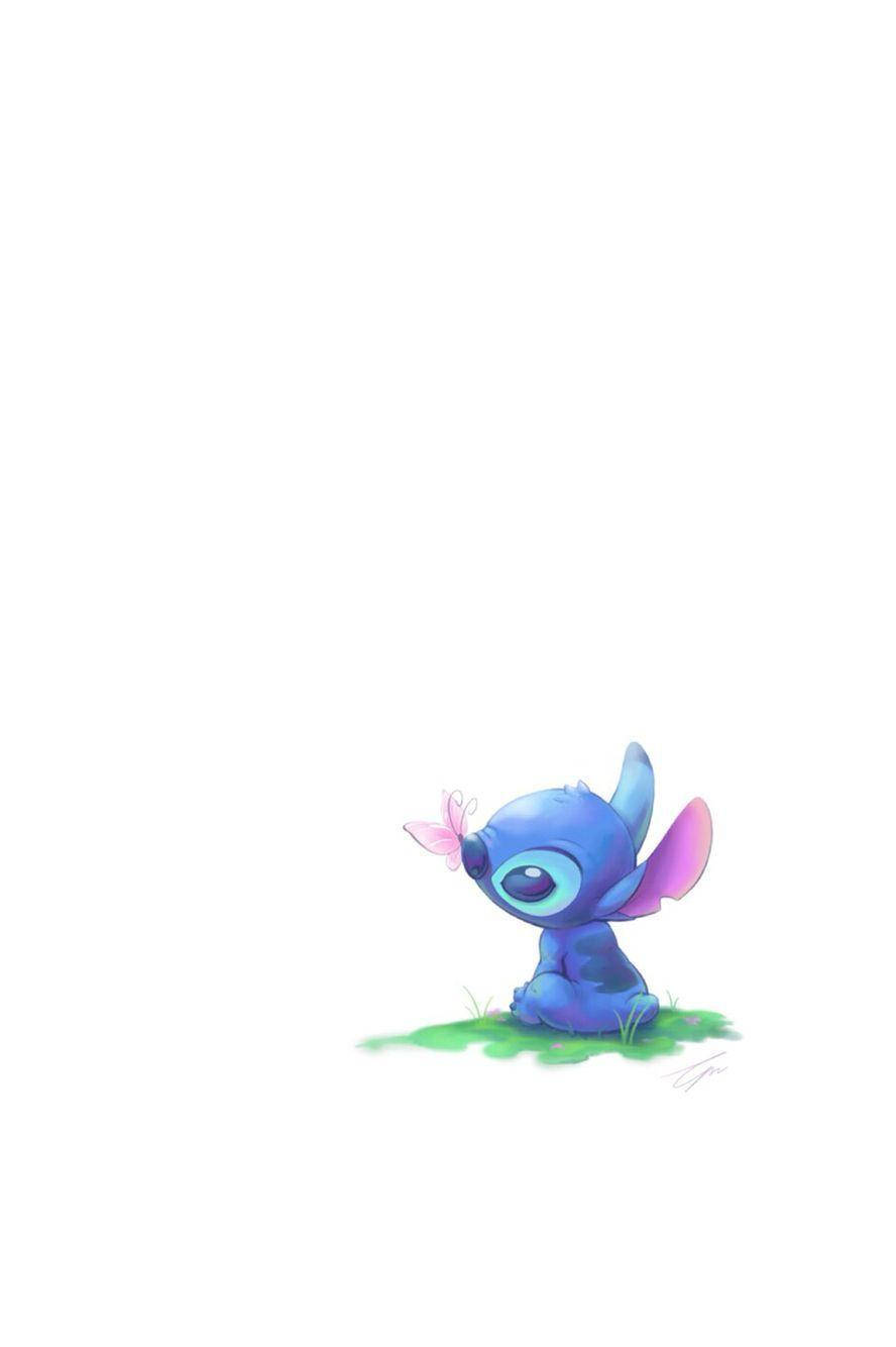 Lilo Stitch, blue alien, large eyes, HD Phone Wallpaper
