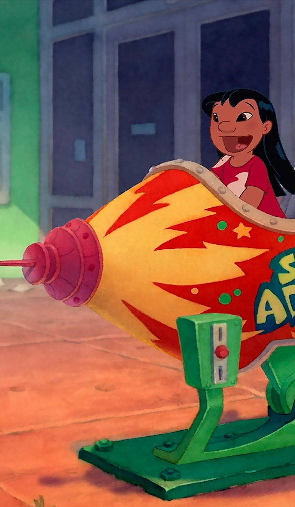 Lilo Stitch, kiddie ride, rocket-powered scooter, HD Phone Wallpaper