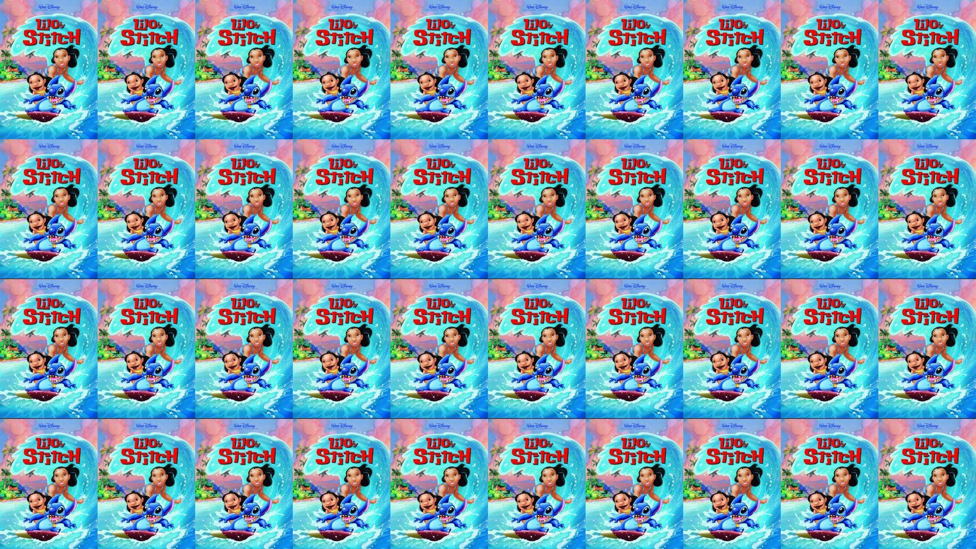 Lilo, Stitch, tropical setting, Full HD Desktop Wallpaper