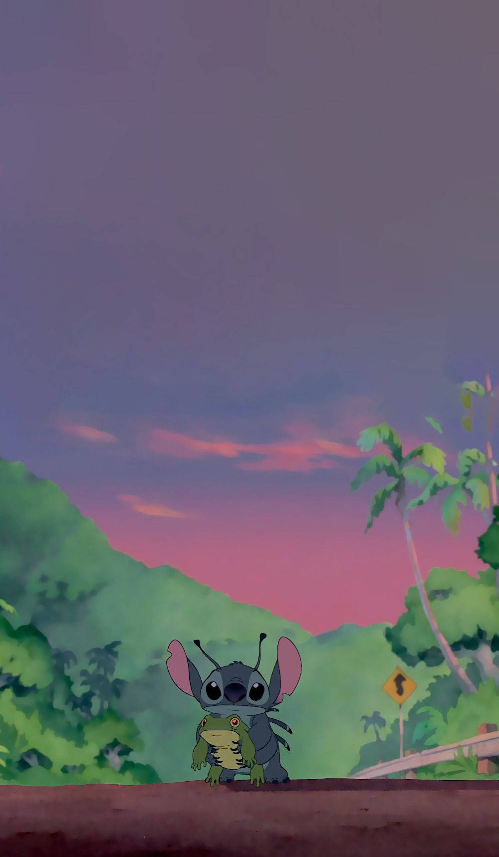 Lilo Stitch, frog, twilight, HD Phone Wallpaper