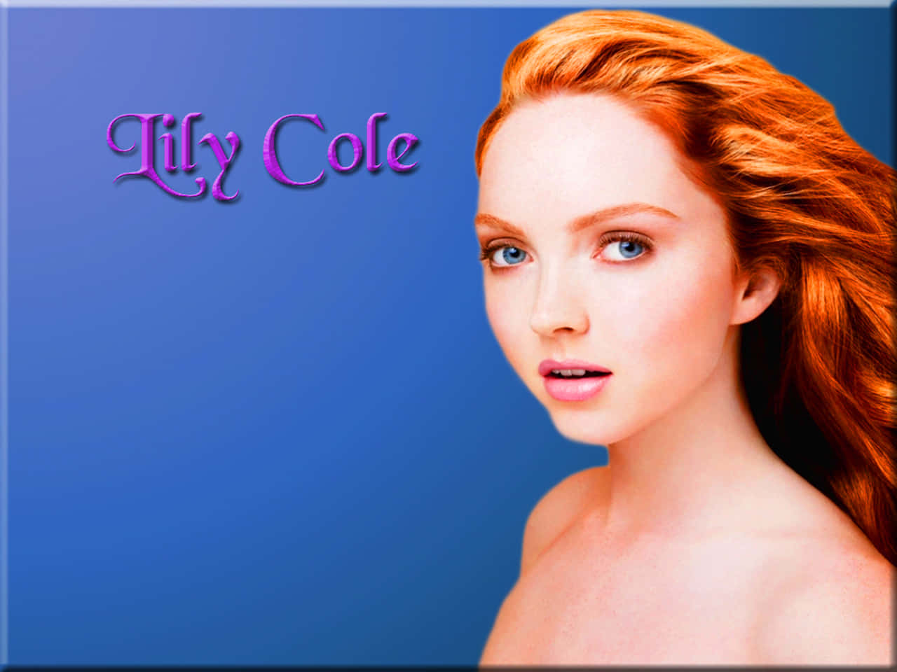 Lily Cole, fiery red hair, blue eyes, HD Desktop Wallpaper