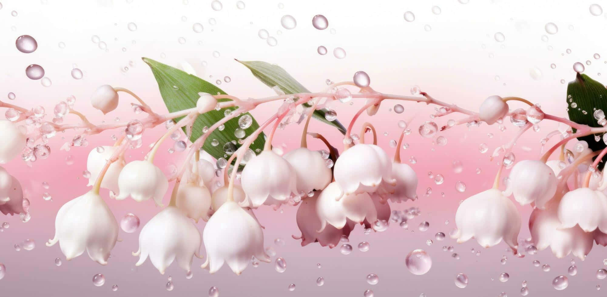 Lily Of The Valley, white lily of the valley blossoms, dewdrops, Full HD Desktop Wallpaper