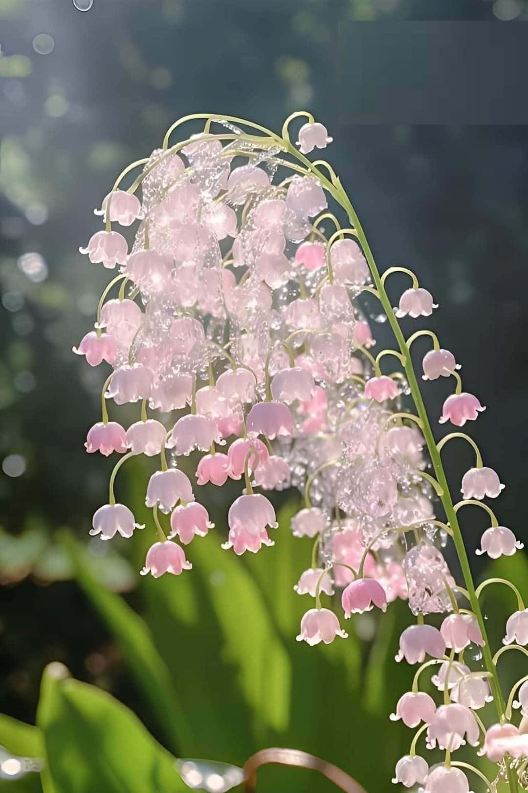Lily of the Valley, dewdrops, sunlit, HD Phone Wallpaper