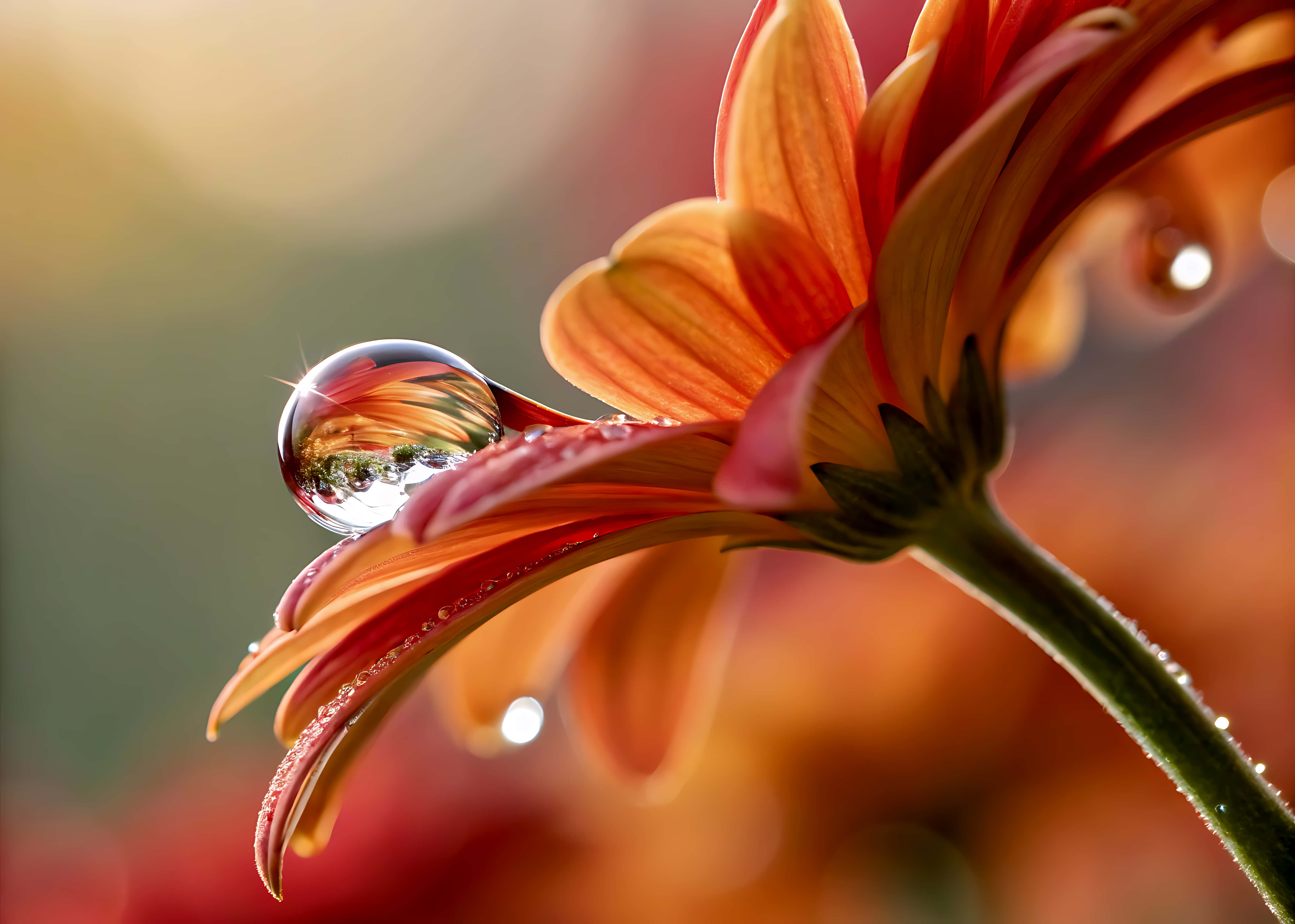 orange lily blossom, closeup, summer garden, 5K Desktop Wallpaper