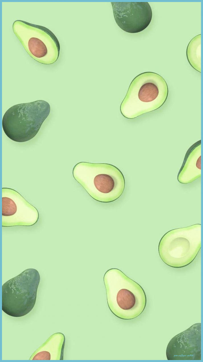 light green aesthetic, avocados, mint green background, SD Phone Wallpaper