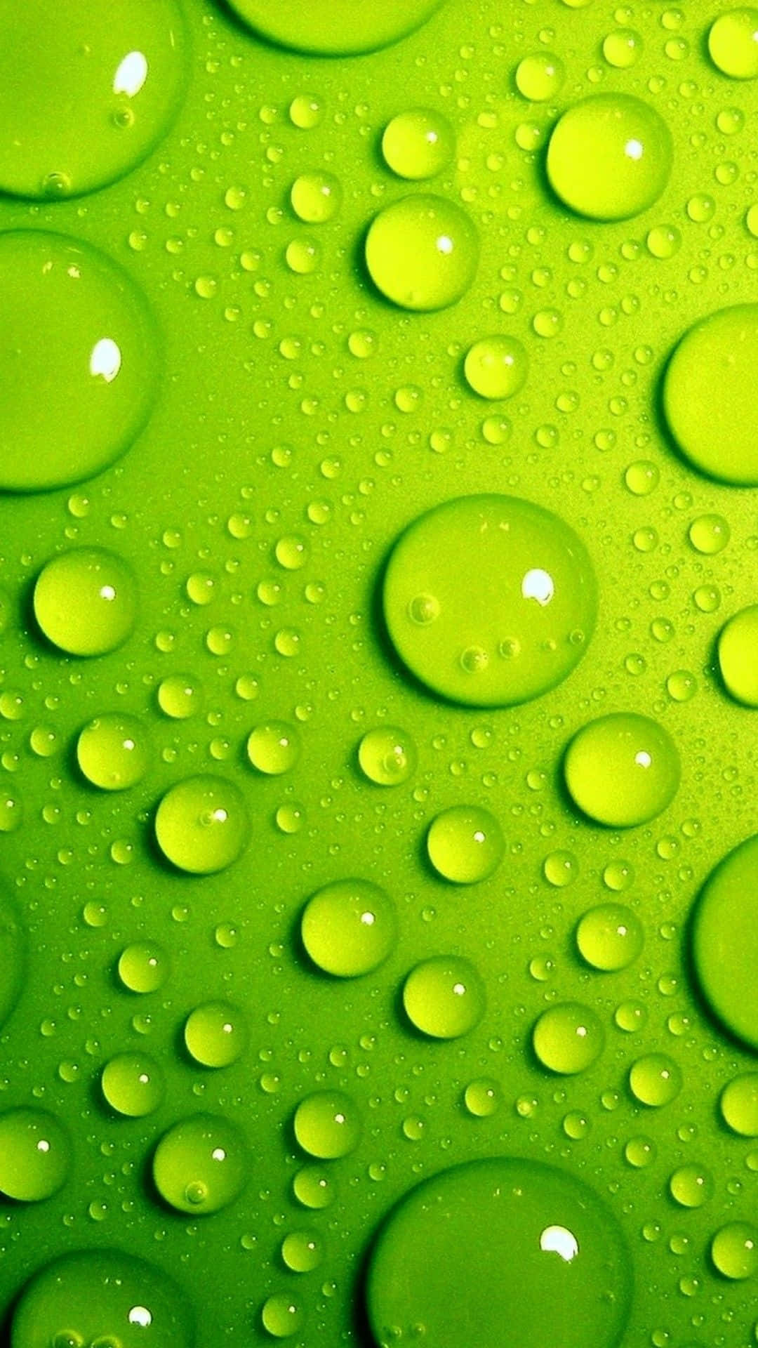 Lime Green, vibrant lime green, glistening water droplets, Full HD Phone Wallpaper
