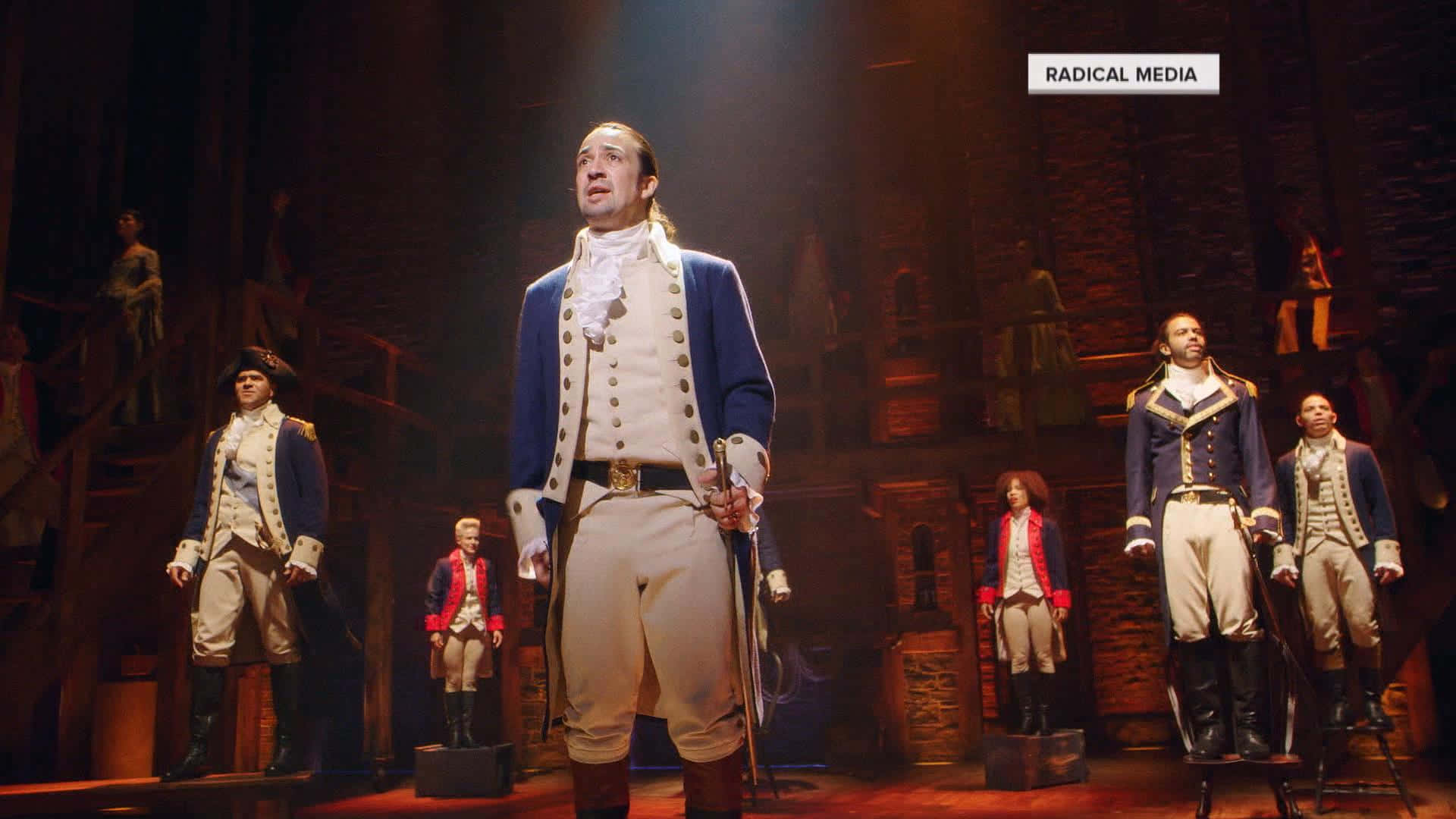 Lin-manuel Miranda, colonial military uniforms, warm spotlighting, Full HD Desktop Wallpaper