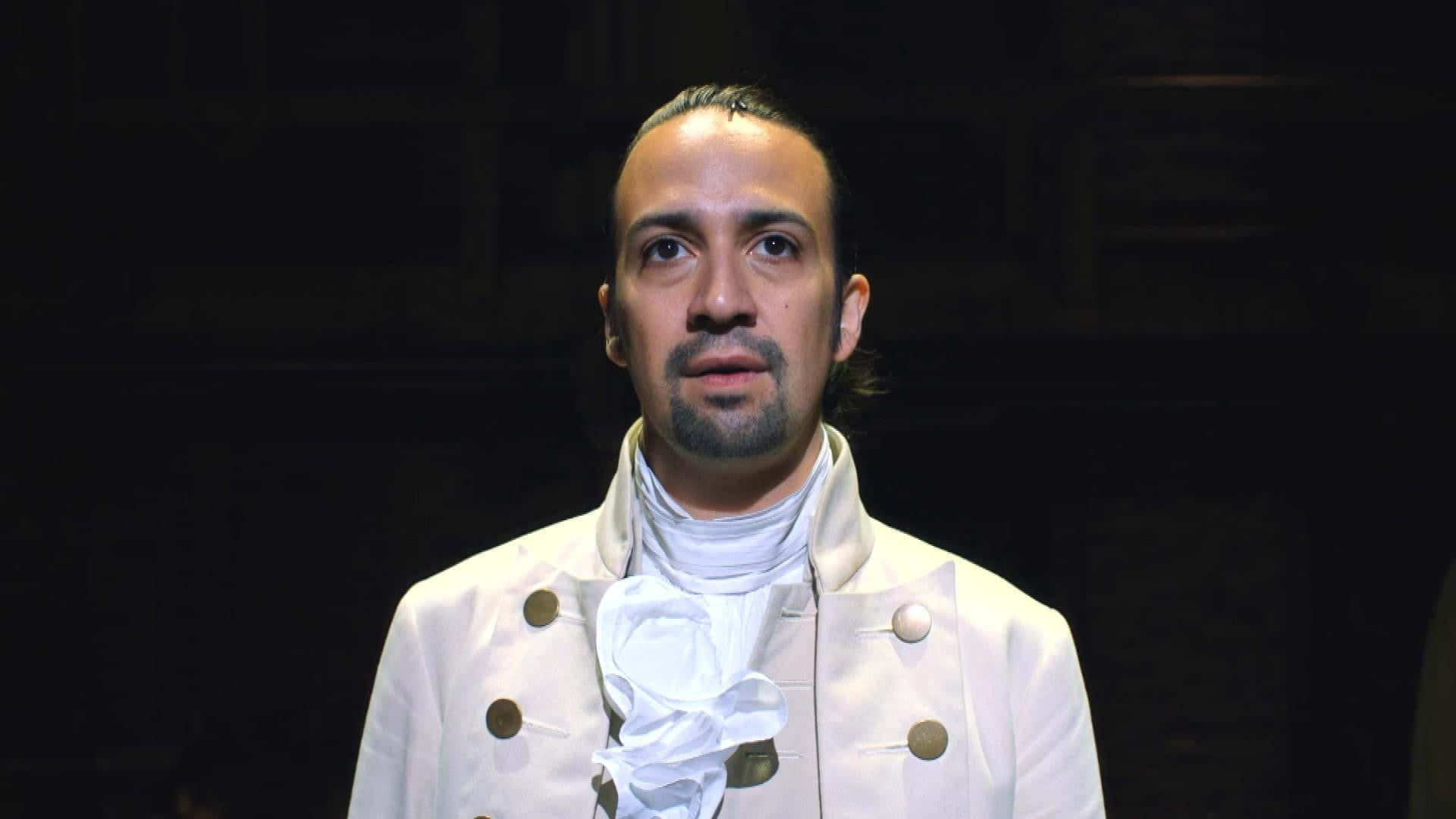 Lin-manuel Miranda, white historical coat, ruffled cravat, Full HD Desktop Wallpaper