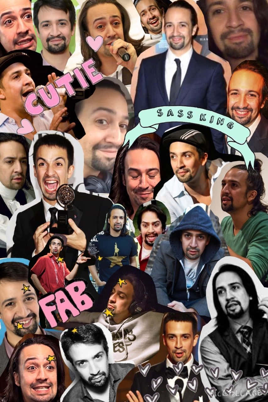 Lin-manuel Miranda, vibrant collage, expressive faces, HD Phone Wallpaper