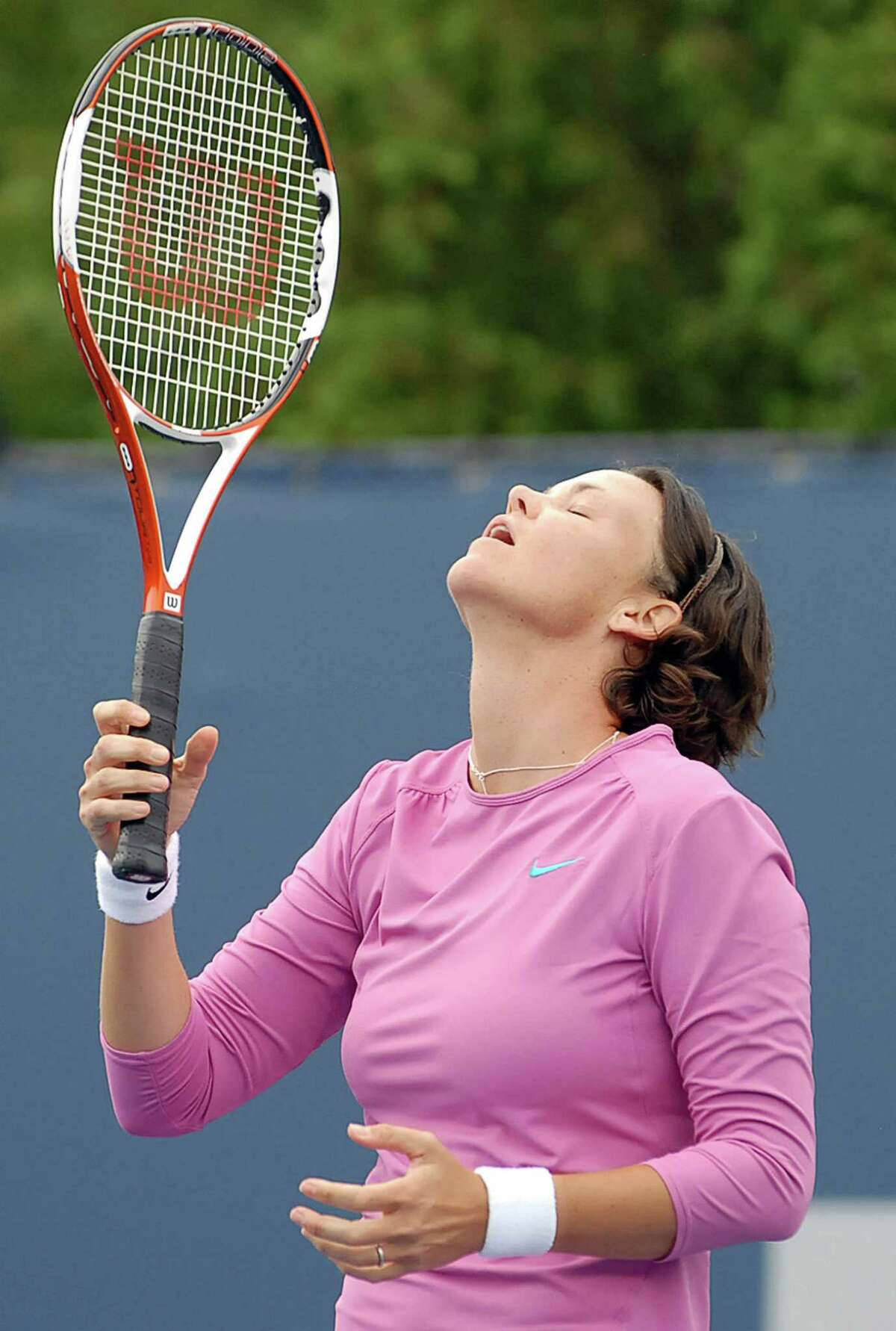 Lindsay Davenport, pink shirt, racket, HD Phone Wallpaper