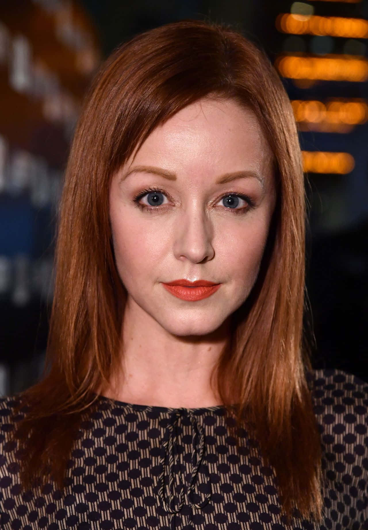 Lindy Booth, red hair, orange lipstick, HD Phone Wallpaper