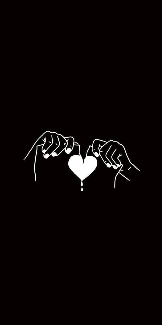 broken heart, iPhone, two hands, SD Phone Wallpaper