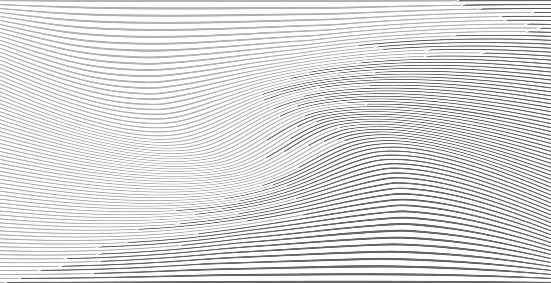 abstract black and white line waves, wavy black and white lines, dynamic abstract pattern, HD Desktop Wallpaper