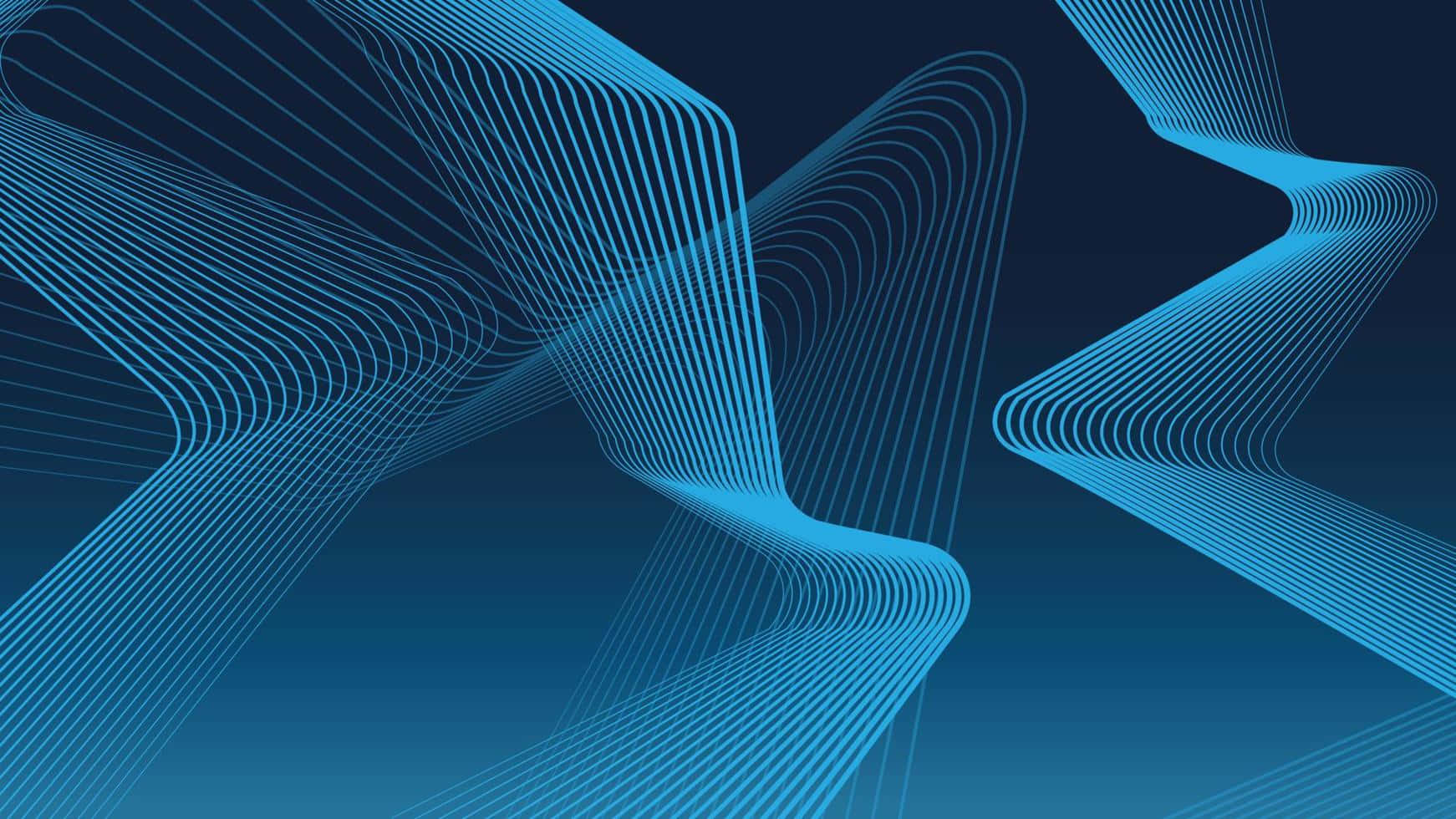 abstract blue line waves, glowing blue lines, elegant curves, HD Desktop Wallpaper