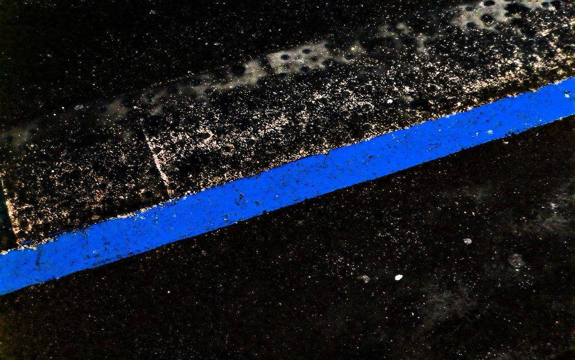 diagonal thin blue line, vibrant blue, wet asphalt, SD Desktop Wallpaper